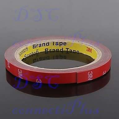 Car Styling 6mm Car Truck 3M Double-sided Acrylic Foam Adhesive Tape Automotive 3 Meters Long -Black