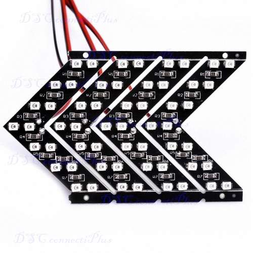 2x 14 SMD LED Arrow Panel Car Side Mirror Turn Signal Indicator Lights (Yellow)..!