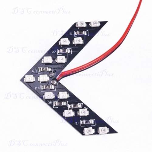 2x 14 SMD LED Arrow Panel Car Side Mirror Turn Signal Indicator Lights (Yellow)..!