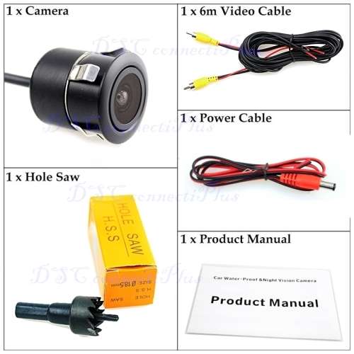 Drill-hole Waterproof Car Parking Reversing Back Rear View 170" Wide View Angle Mini CCD Camera !!!