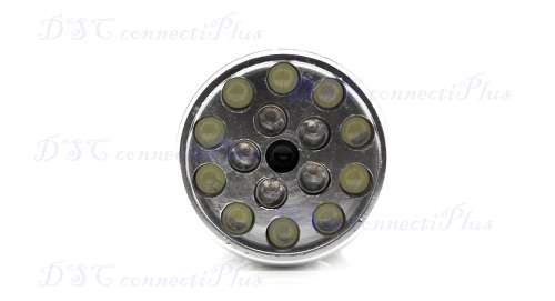 Multifunctional 15-LED 3-Mode 50-Lumens Flashlight with Blue UV Light and Red Laser (Silver)..!