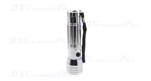 Multifunctional 15-LED 3-Mode 50-Lumens Flashlight with Blue UV Light and Red Laser (Silver)..!