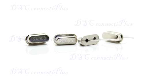 24 Mhz Crystal Oscillators (Silver, 5-Pack)..!