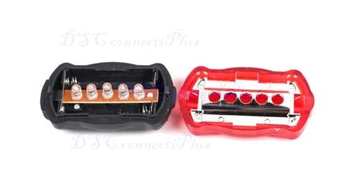 5-LED Safety Bicycle Tail Light with Mount (Black/Red)..!