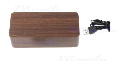 4.5` LCD Voice Control Electronic Desktop Wooden Clock w/ Thermometer (Brown)..!