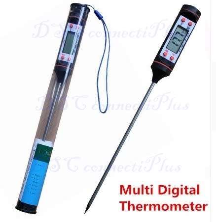Baby Care Cooking Food Meat Probe Digital Kitchen Gas Oven BBQ Thermometer with Battery (Black)..!