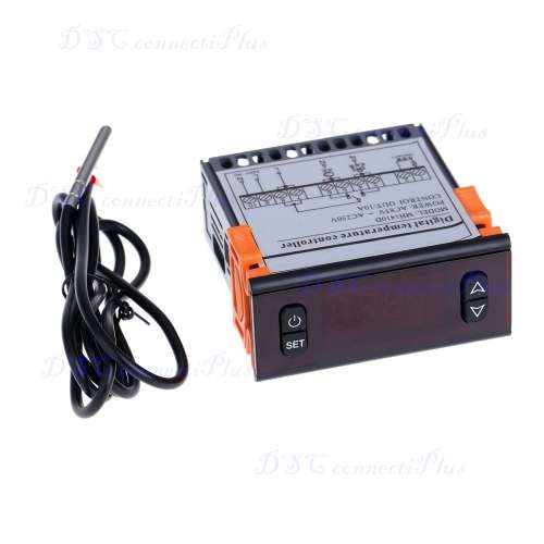 AC 90-250V Digital Temperature Controller with Display Screen (Black)..!