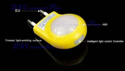 Mini LED 0.7W Auto Sensor Lighting Smart Baby Bedroom Mood Night Lamp Light (White)