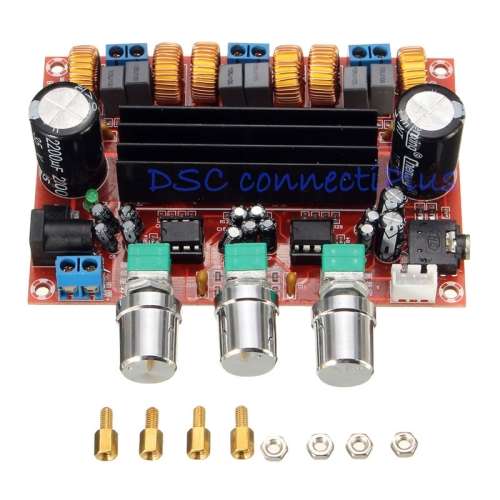 TPA3116D2 50Wx2 + 100W 2.1 Channel Digital Subwoofer Amplifier Board 12V-24V (Red)..!
