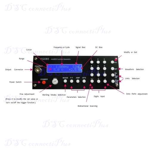 DDS DIY Function Signal Frequency Generator Kit Digital Synthesis w/ Panel Sine Square Sawtooth !!!