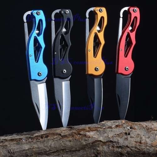 Portable Pocket Knife Folding Hunting Camping Tactical Rescue Key Ring Mini Peeler Outdoor Survival