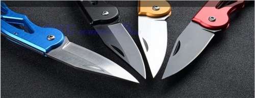 Portable Pocket Knife Folding Hunting Camping Tactical Rescue Key Ring Mini Peeler Outdoor Survival