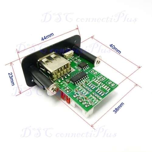 Mini 5V MP3 Decoding Board Module USB With Pre-Amplifier & Remote Controller (Black)..!