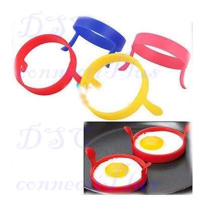 Creative Kitchen Silicone Egg and Fried Pancake Ring Mould Tool Round Style (Green)..!