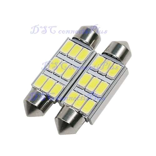 2Pcs 36mm 9-LED SMD 5630 Festoon CANBUS NO Error Car Licence Plate Light Auto Dome Reading Lamp