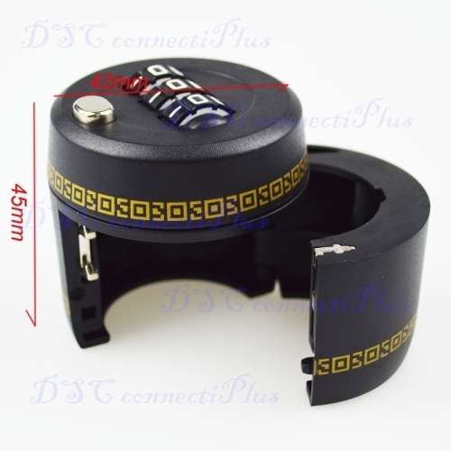 Plastic Password Combination Lock Wine Bottle Stopper Vacuum Plug Preservation Device (Black)..!