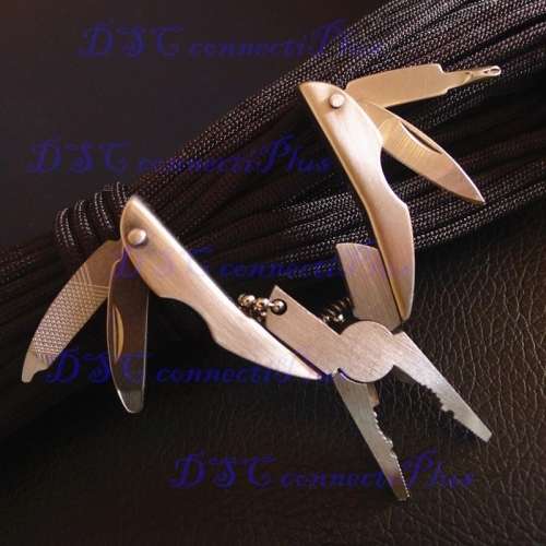 Portable Stainless Steel Multifunctional Folding Pliers Foldaway Knife Keychain Screwdriver Camping