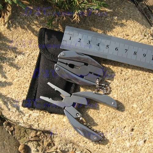 Portable Stainless Steel Multifunctional Folding Pliers Foldaway Knife Keychain Screwdriver Camping