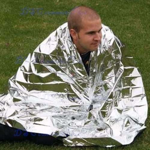 Outdoor Folding 210x130cm Life-saving Military Emergency Survival Rescue Shelter Insulation Curtain