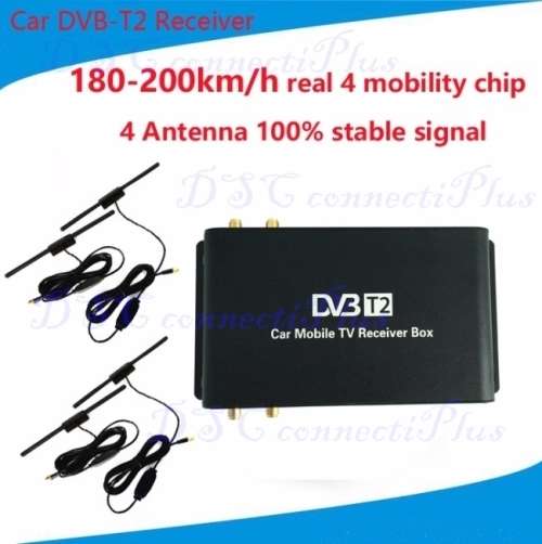 High Speed 180-200km/h 4x Antenna 4x Mobility Chip HD 1080P Car Digital DVB-T/T2 TV Tuner Receiver!!