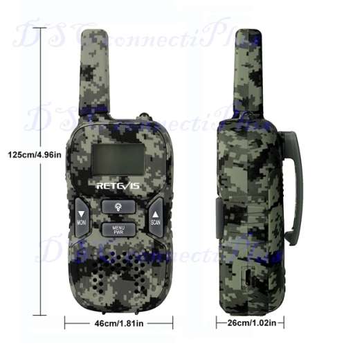 2 Pcs Retevis RT33 Walkie Talkie Kids 22 CH 0.5W GMRS/FRS Scan VOX CTCSS/DCS Flashlight For Outdoor!