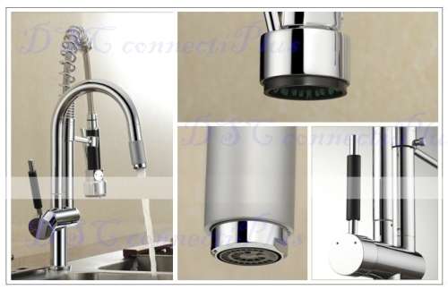 Pre Rinse Pullout Spray Hose Deck Mounted Ceramic Valve One Hole Single Handle Kitchen Mixer Tap !!!