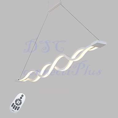Modern Horizontal Style Remote-controlled LED Pendant Light For Living Space Bedroom Kitchen Dining