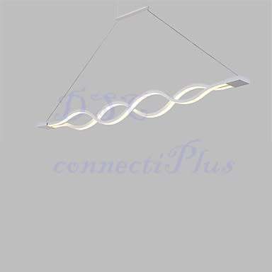 Modern Horizontal Style Remote-controlled LED Pendant Light For Living Space Bedroom Kitchen Dining