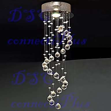 Contemporary Mini Helix Style Pendant Crystal Chandelier Downlight For Living Room Bedroom Kitchen!!