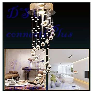 Contemporary Mini Helix Style Pendant Crystal Chandelier Downlight For Living Room Bedroom Kitchen!!