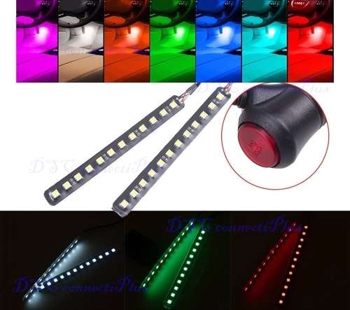 Car Music Control LED RGB Interior Floor Decorative Atmosphere Lights w/ Remote Control (Black)..!!!