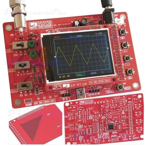 DSO138 2.4" TFT Handheld Pocket-size Digital Oscilloscope Kit DIY Parts Electronic Learning Kit..!