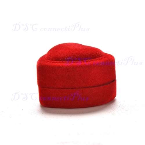 Mini Cute Red Heart Shape Jewelry / Rings Packaging Carrying Display Gift Box Case (Red)..!