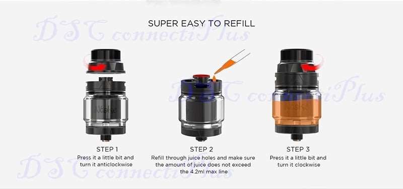 Augvape INTAKE RTA 4.2mL Tank 24mm Single Coil Leak Proof 510 Thread Electronic Cigarette RTA..!