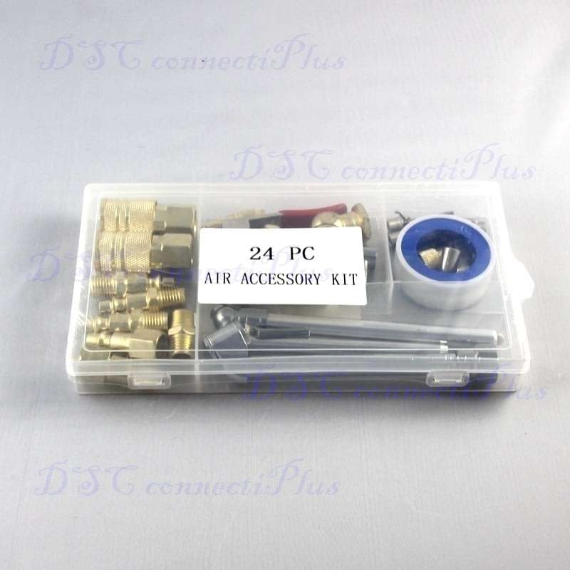 24pcs Air Blow Gun Accessory Kit for Air Compressor Air Tools Kit..!