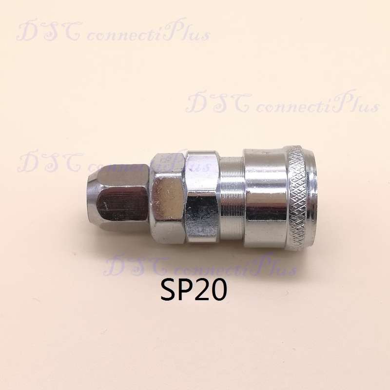 20m Polyurethane 8x5mm Flexible Air Compressor Hose Tube Air Tool with SP20+PP20 Connectors (Yellow)