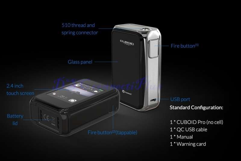 100% Original Joyetech Cuboid PRO Mod Kit 200W Touch Panel Screen (Black)..!
