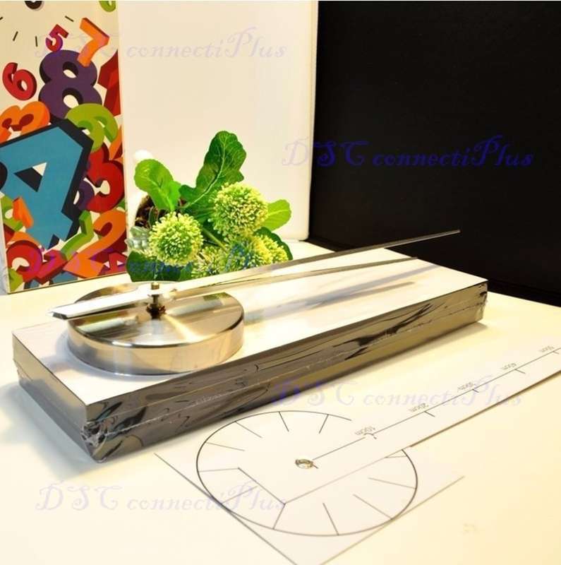Modern Acrylic Mirror Quartz Needle 3D Wall Clock DIY Sticker Set for Living Room Home Decoration..!