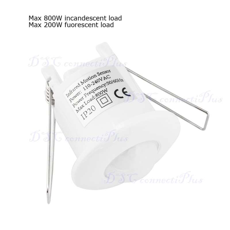 230V 360 Degree Ceiling PIR Infrared Motion Sensor Switch w/ Time and LUX Adjustments (White)..!