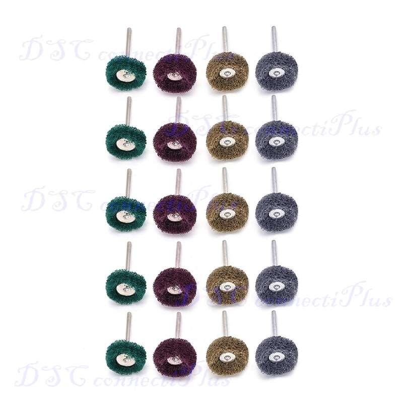 4pcs Polishers Buffers Abrasive 1" Scotch Brite Wheels Fit For Dremel & Rotary Tools (Mixed Set)..!