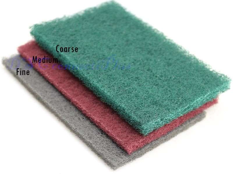 3 Pieces Non-woven Hand Sanding Grinding Scotch Brite Pads Coarse to Fine Cleaning Polishing (Set)!!