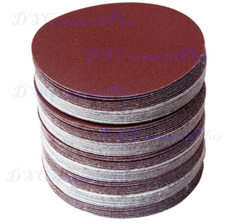 40pcs 3" 75mm-80mm Hook & Loop Round Sandpaper Disk Sanding Sheet Mixed Grits (Maroon)..!