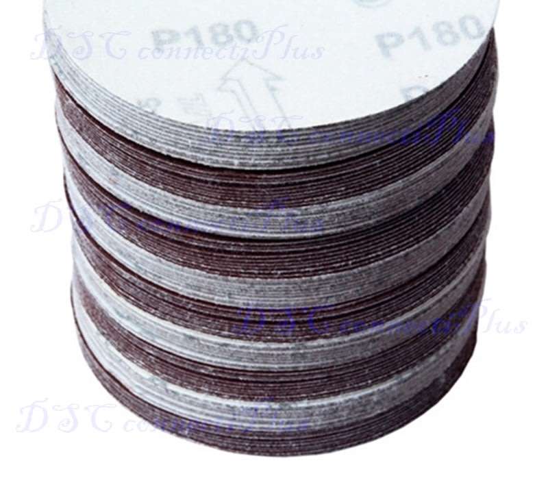 40pcs 3" 75mm-80mm Hook & Loop Round Sandpaper Disk Sanding Sheet Mixed Grits (Maroon)..!
