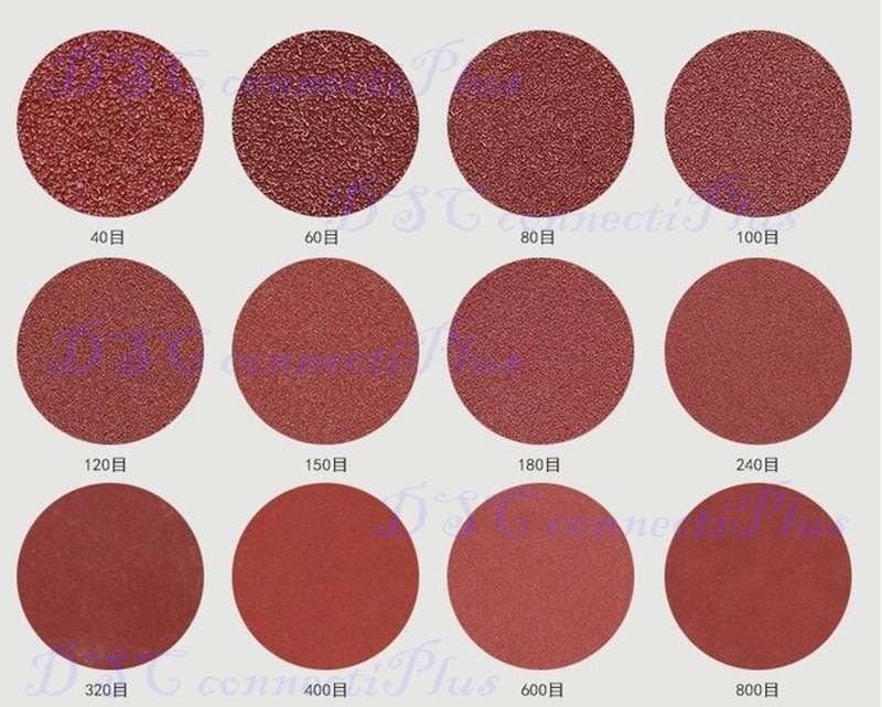 40pcs 3" 75mm-80mm Hook & Loop Round Sandpaper Disk Sanding Sheet Mixed Grits (Maroon)..!