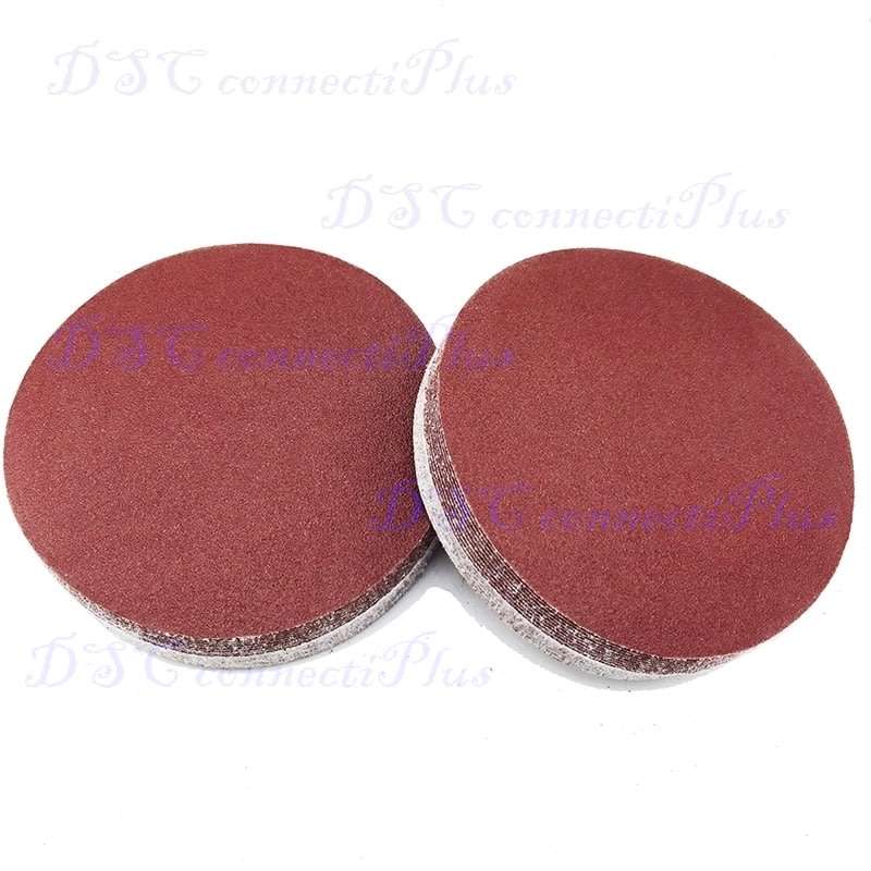 40pcs 3" 75mm-80mm Hook & Loop Round Sandpaper Disk Sanding Sheet Mixed Grits (Maroon)..!