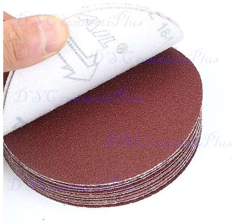 40pcs 3" 75mm-80mm Hook & Loop Round Sandpaper Disk Sanding Sheet Mixed Grits (Maroon)..!