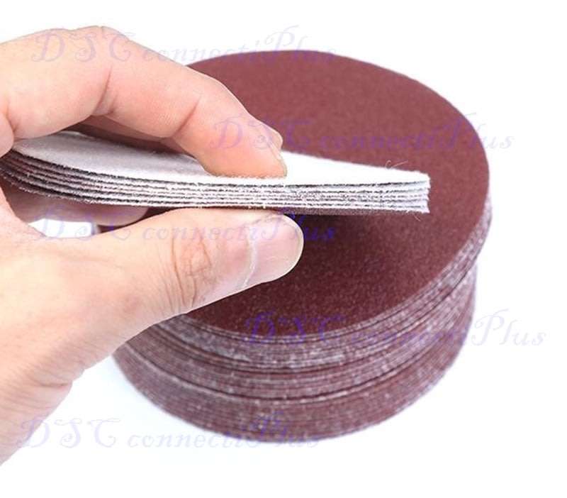 40pcs 3" 75mm-80mm Hook & Loop Round Sandpaper Disk Sanding Sheet Mixed Grits (Maroon)..!