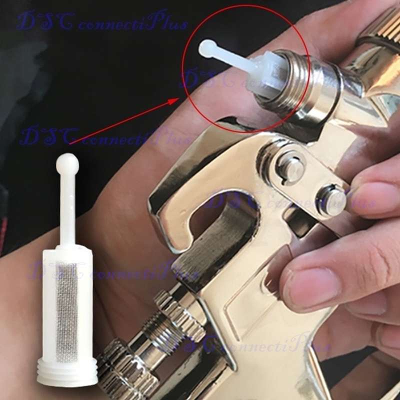 Universal Small Gravity Feed Spray Gun Pot Strainers Filter for Paint (White)..!
