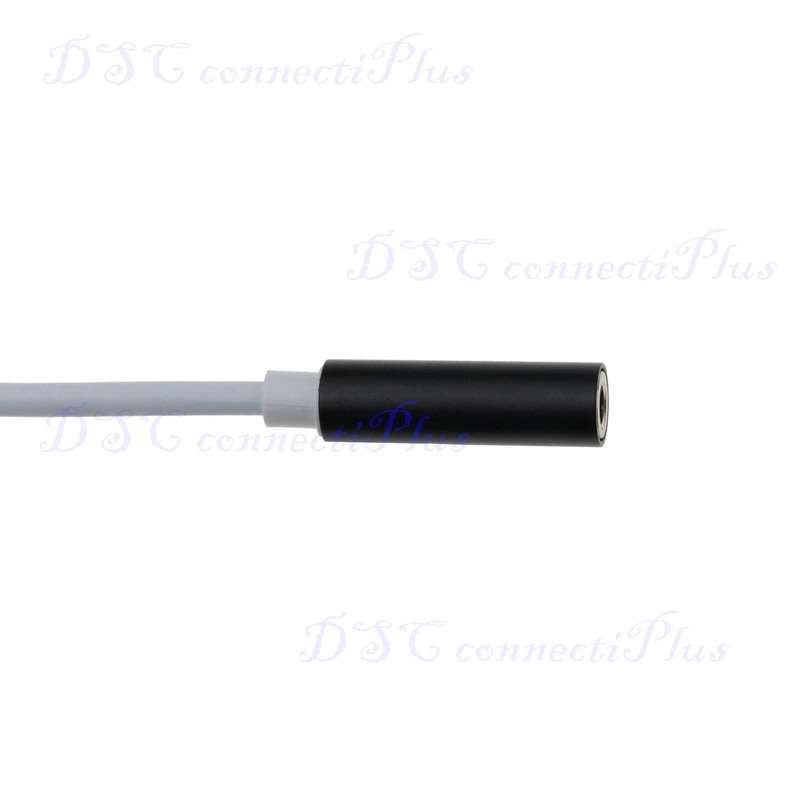 Mini Type-C to 3.5mm Female AUX Earphone Audio Cable 2-in-1 Music Port Adapter (Black+White)..!