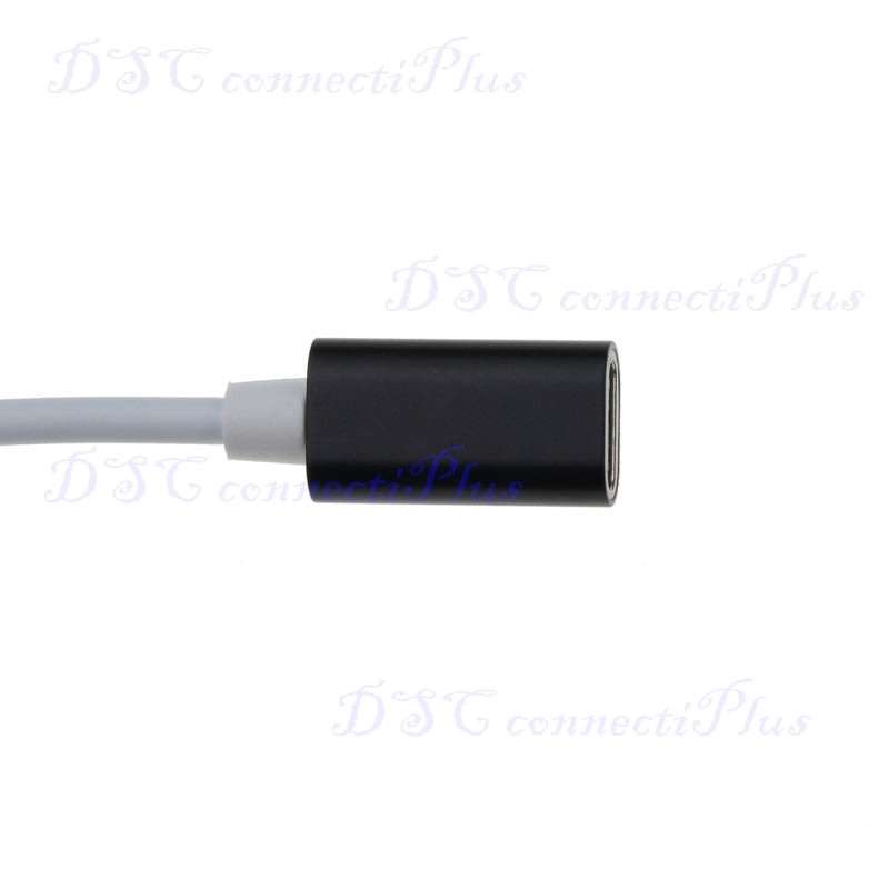 Mini Type-C to 3.5mm Female AUX Earphone Audio Cable 2-in-1 Music Port Adapter (Black+White)..!